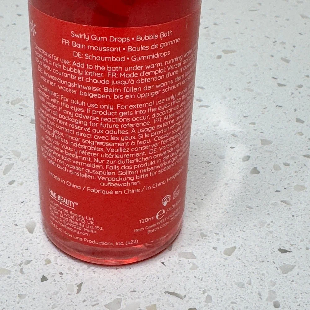 Mad Beauty Elf Gimbels Swirly Gum Drops Bubble Bath 120ml Holiday‎ Gift